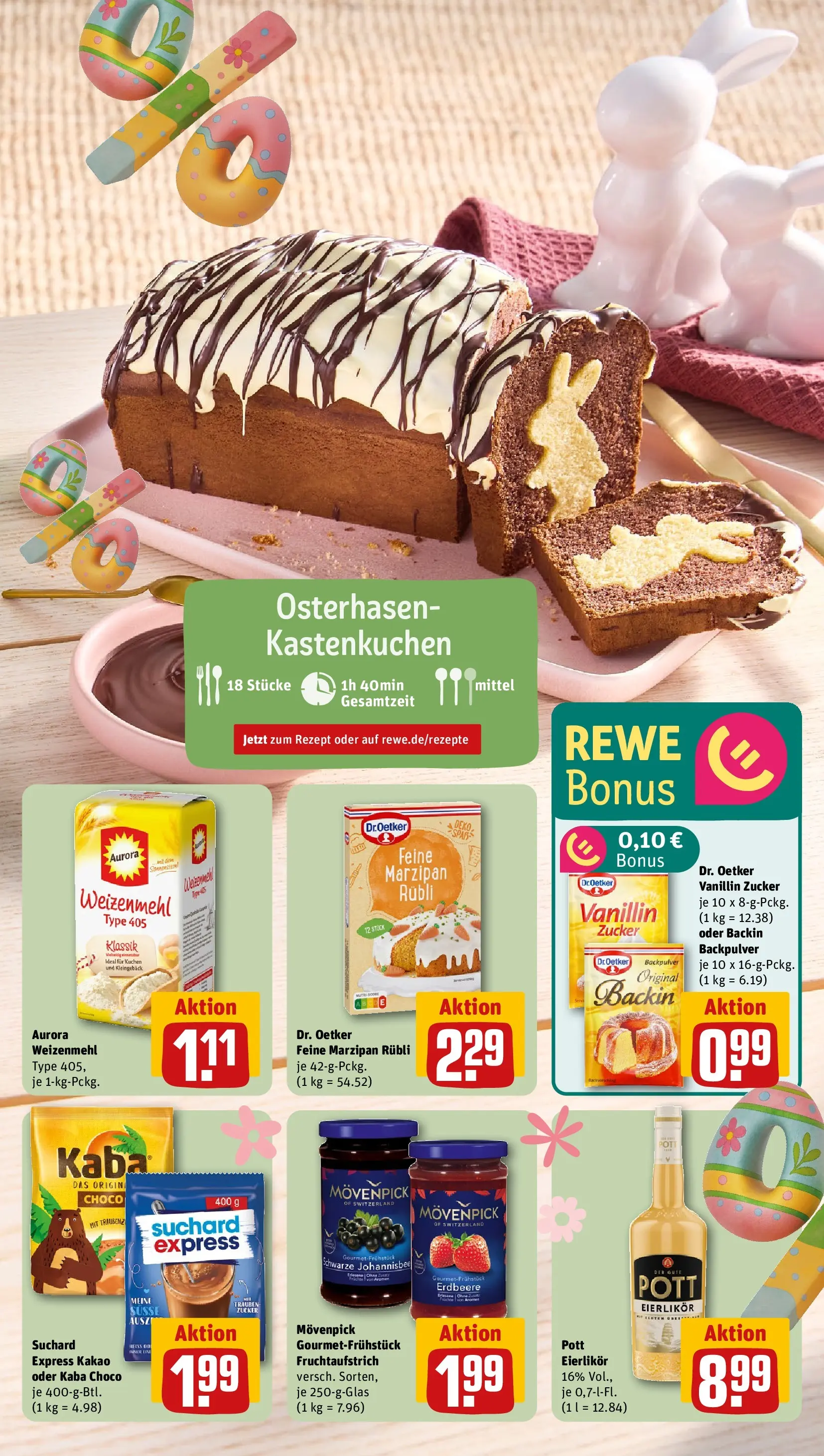 REWE Prospekt ab 15.03.2026 zum Blättern » Angebote | Seite: 5 | Produkte: Weizenmehl, Zucker, Kuchen