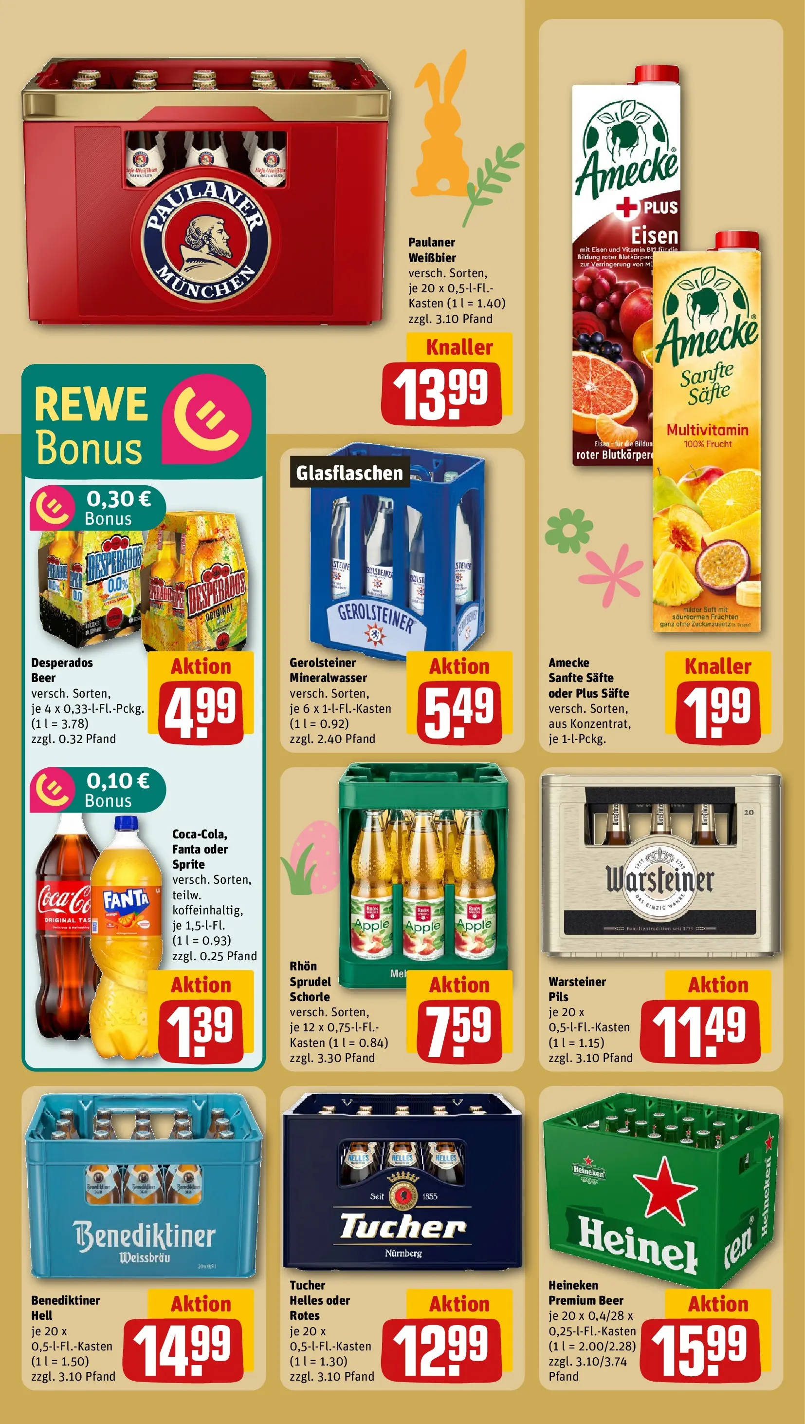 REWE Prospekt ab 15.03.2026 zum Blättern » Angebote | Seite: 22 | Produkte: Fanta, Sprite, Heineken, Paulaner
