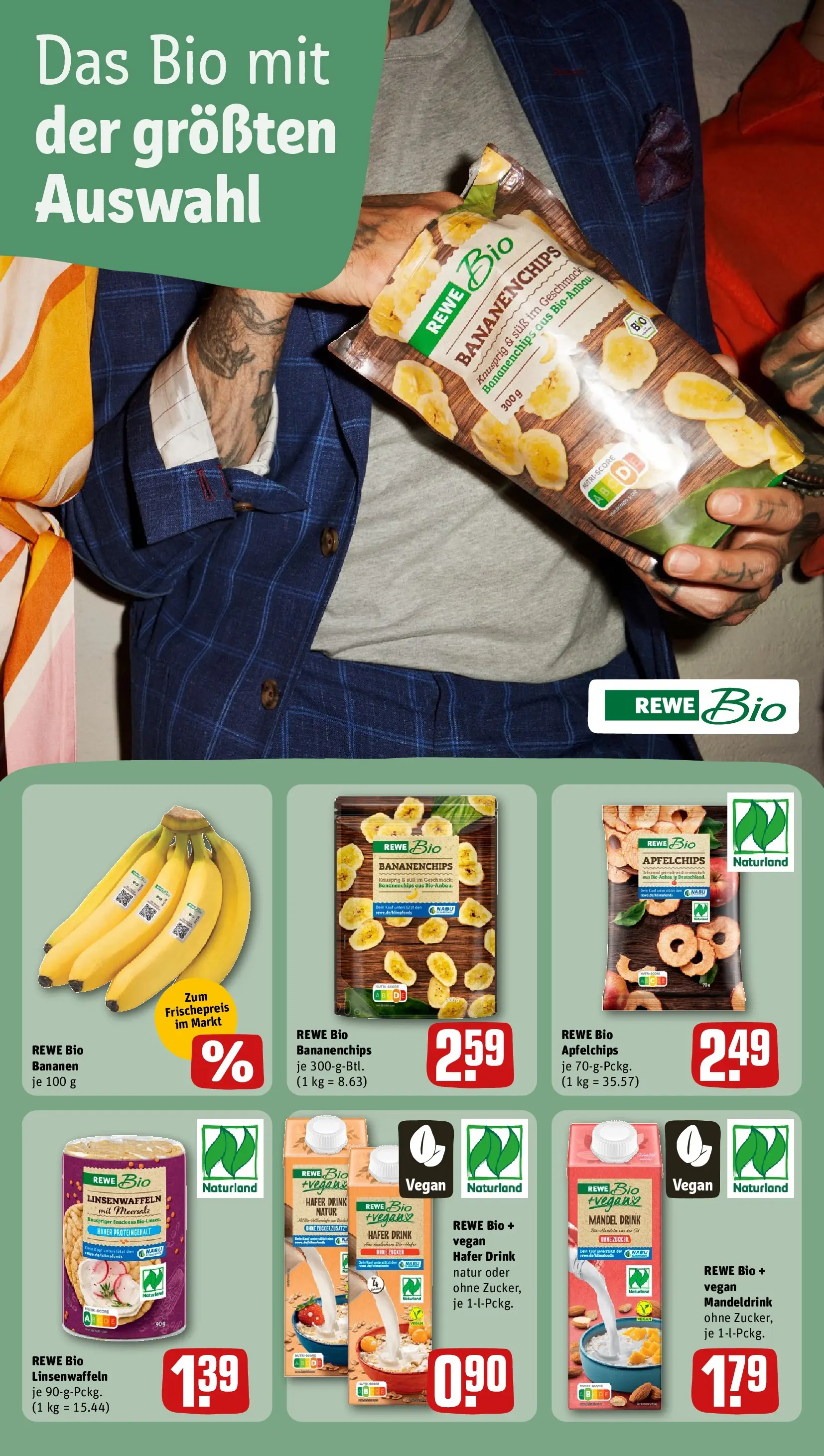 REWE Prospekt ab 15.03.2026 zum Blättern » Angebote | Seite: 20 | Produkte: Bananen, Apple, Zucker, Chips