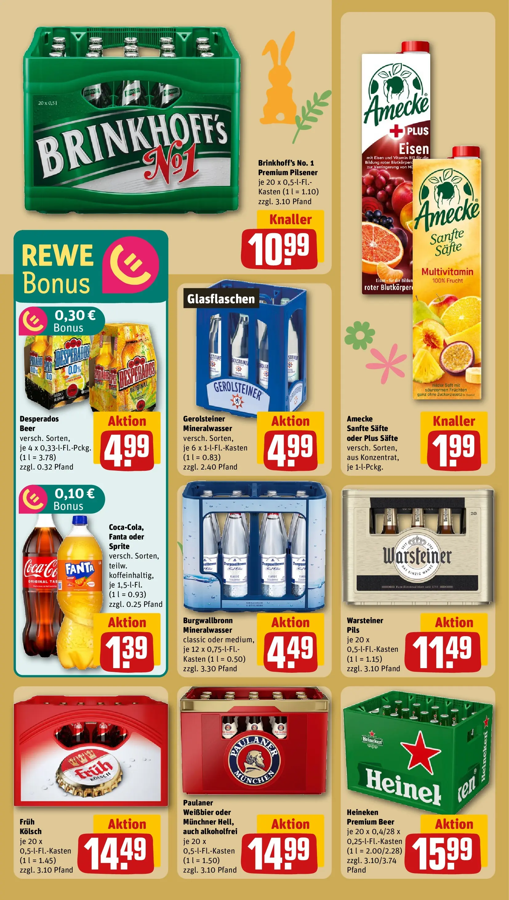 REWE Prospekt ab 15.03.2026 zum Blättern » Angebote | Seite: 22 | Produkte: Sprite, Weißbier, Desperados, Paulaner