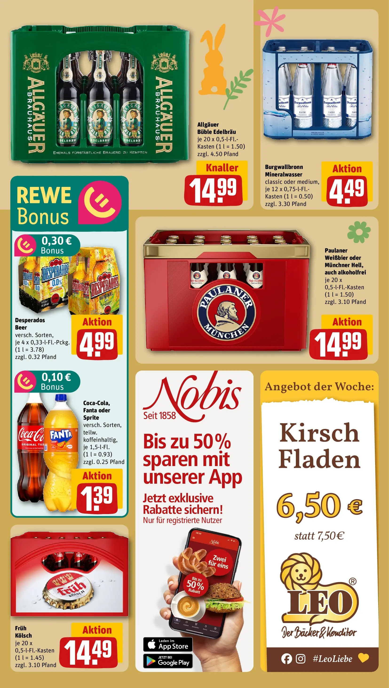 REWE Prospekt ab 15.03.2026 zum Blättern » Angebote | Seite: 20 | Produkte: Sprite, Mineralwasser, Desperados, Paulaner