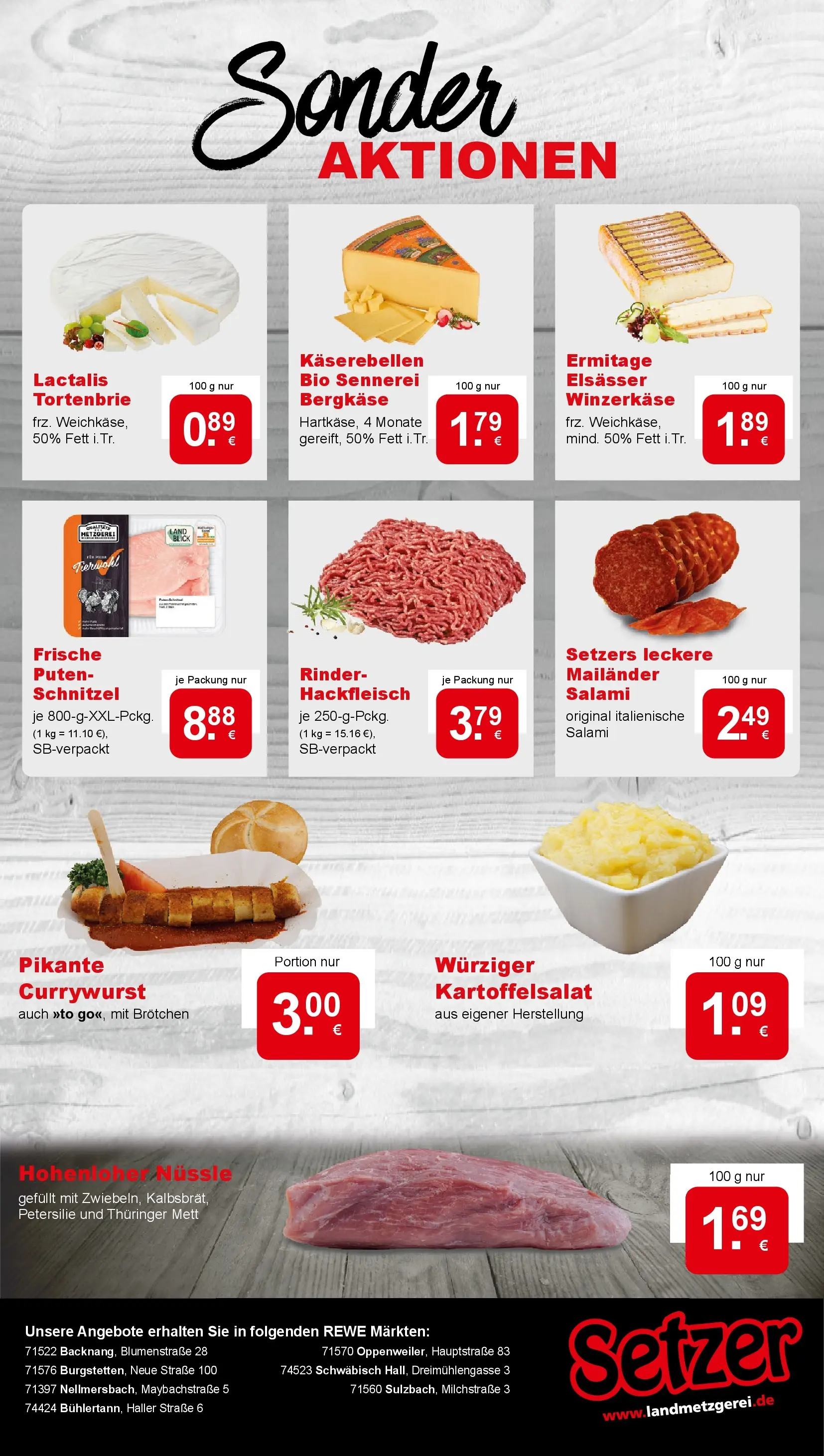 REWE Prospekt ab 15.03.2026 zum Blättern » Angebote | Seite: 11 | Produkte: Schnitzel, Petersilie, Salami, Hackfleisch