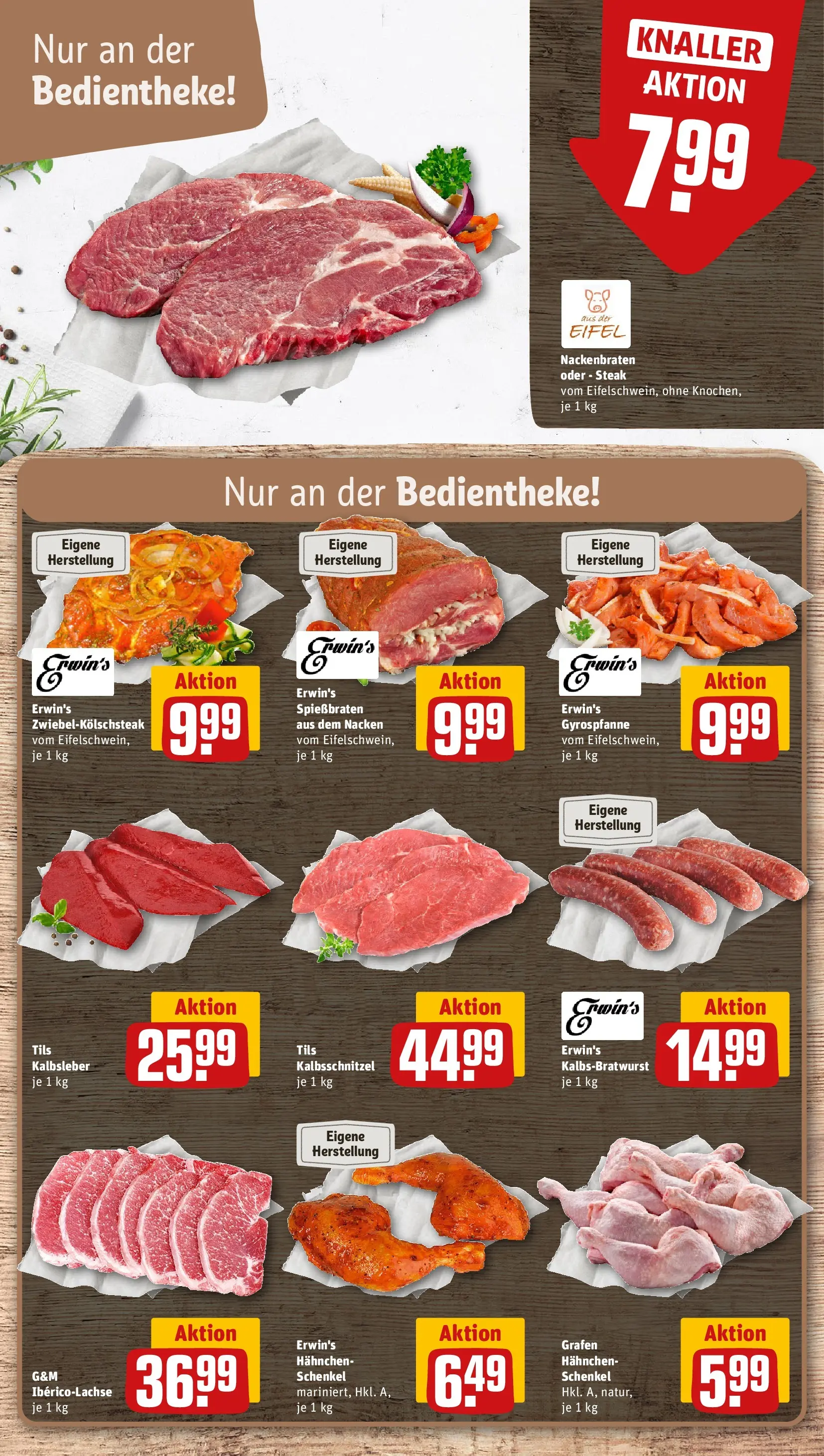 REWE Prospekt ab 15.03.2026 zum Blättern » Angebote | Seite: 10 | Produkte: Hahnchen, Kalbsleber, Steak