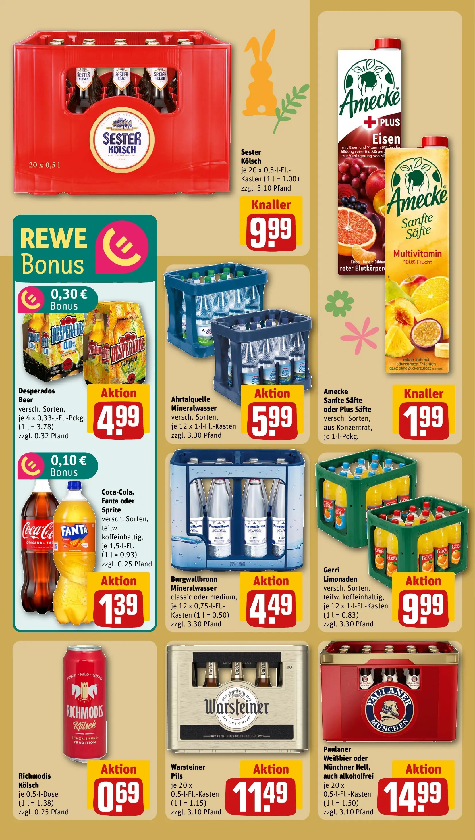REWE Prospekt ab 15.03.2026 zum Blättern » Angebote | Seite: 20 | Produkte: Sprite, Pils, Mineralwasser, Desperados