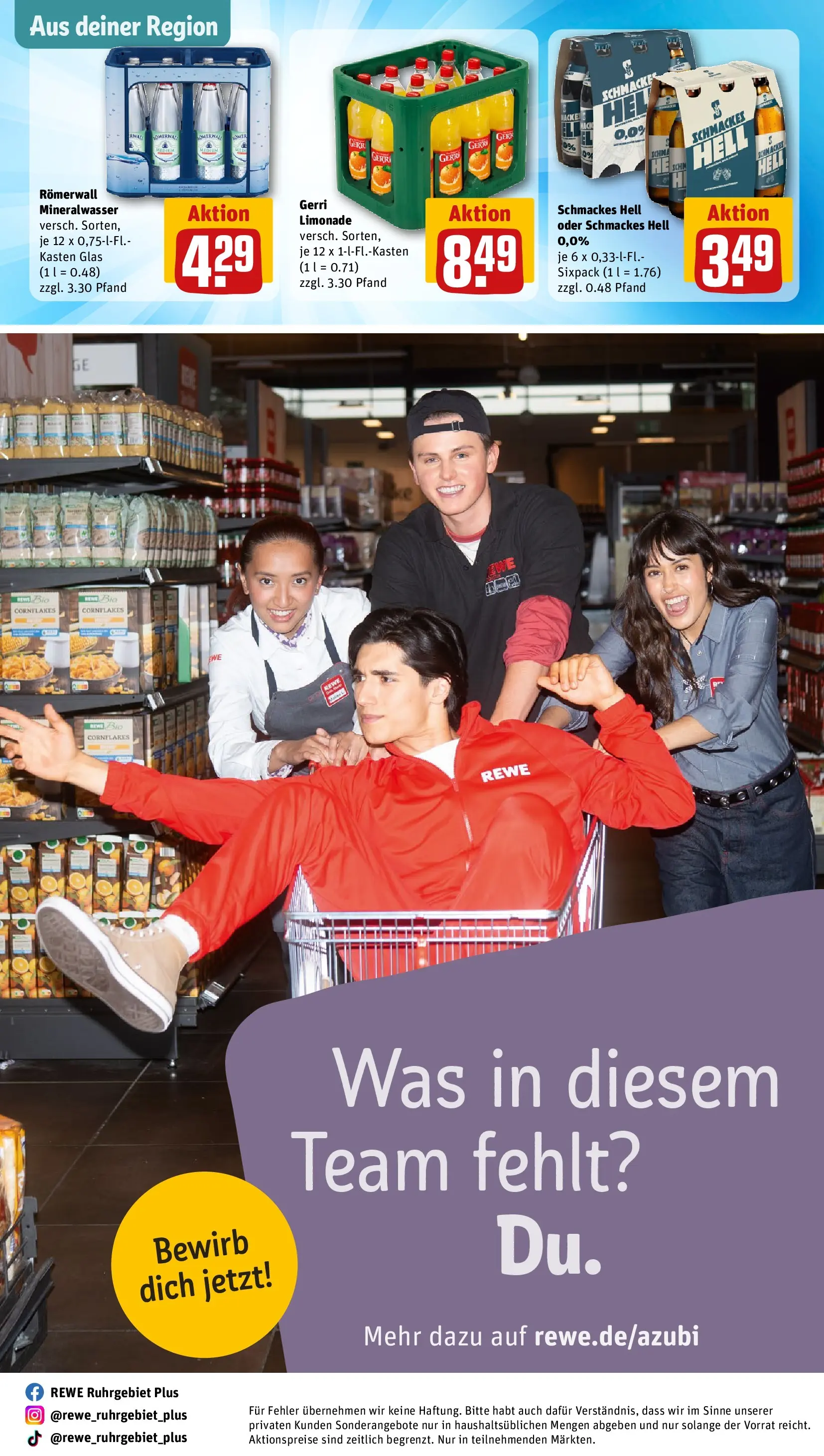 REWE Prospekt ab 15.03.2026 zum Blättern » Angebote | Seite: 30 | Produkte: Limonade, Mineralwasser