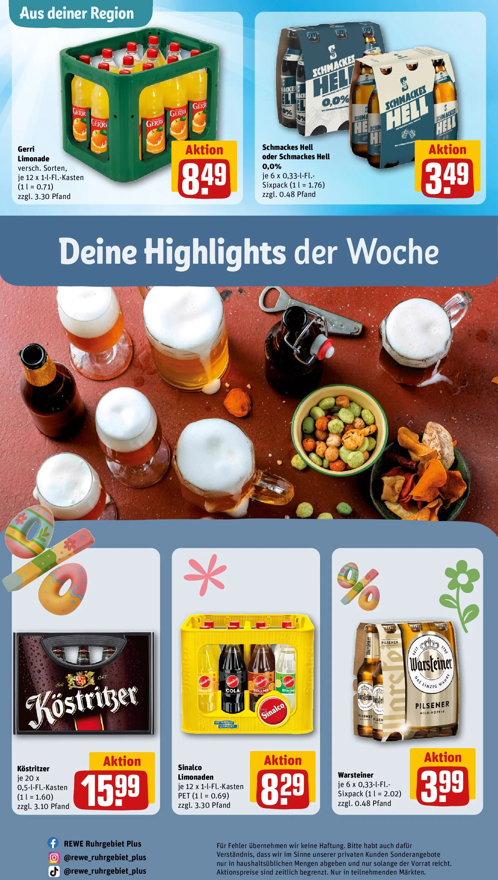 REWE Prospekt ab 15.03.2026 zum Blättern » Angebote | Seite: 29 | Produkte: Cola, Kostritzer, Limonade, Warsteiner