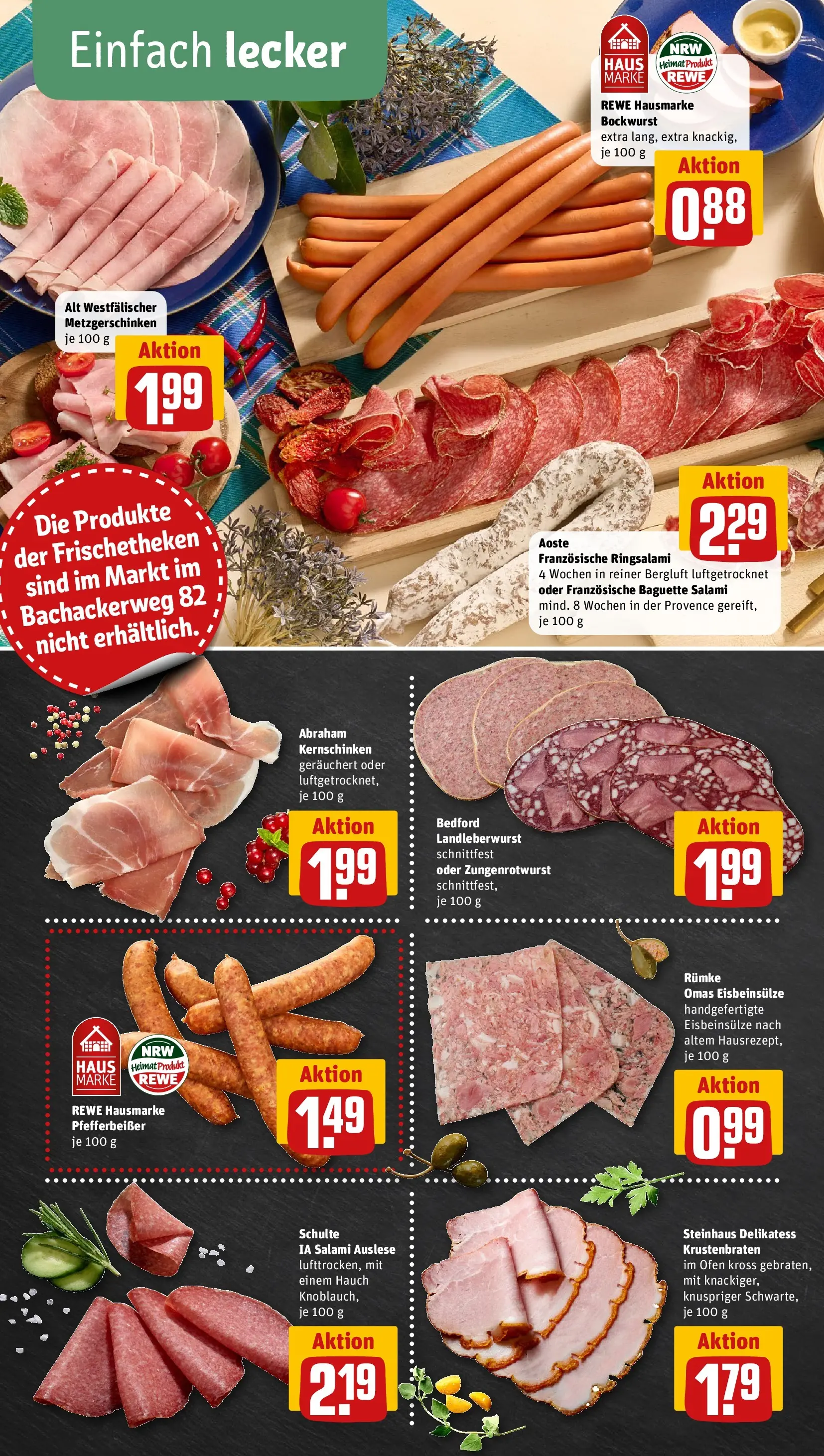 REWE Prospekt ab 15.03.2026 zum Blättern » Angebote | Seite: 8 | Produkte: Ofen, Baguette, Krustenbraten, Salami