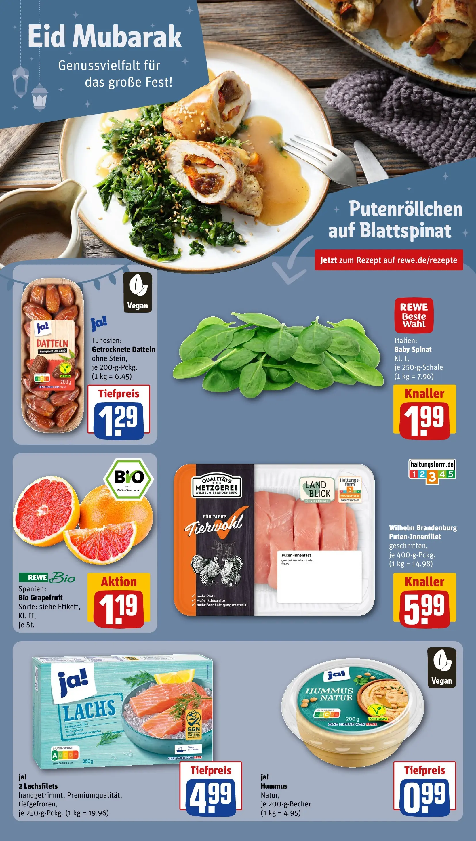 REWE Prospekt ab 15.03.2026 zum Blättern » Angebote | Seite: 14 | Produkte: Lachs, Grapefruit