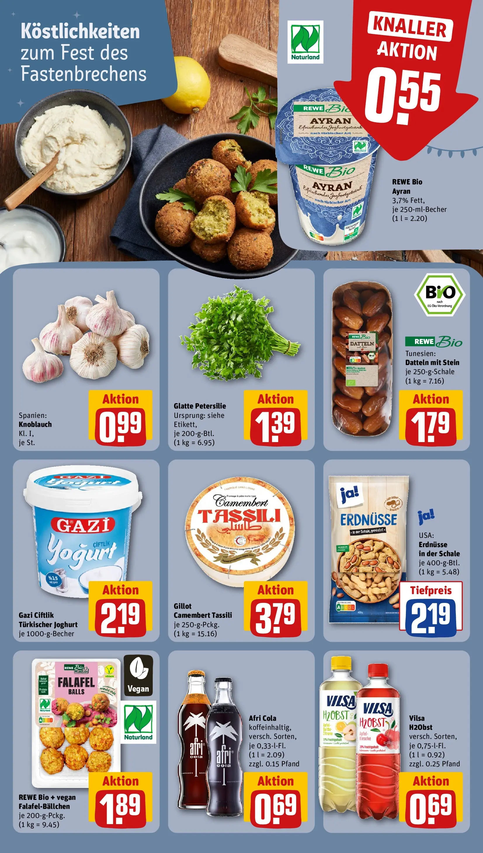 REWE Prospekt ab 15.03.2026 zum Blättern » Angebote | Seite: 16 | Produkte: Joghurt, Äpfel, Zitrone, Knoblauch