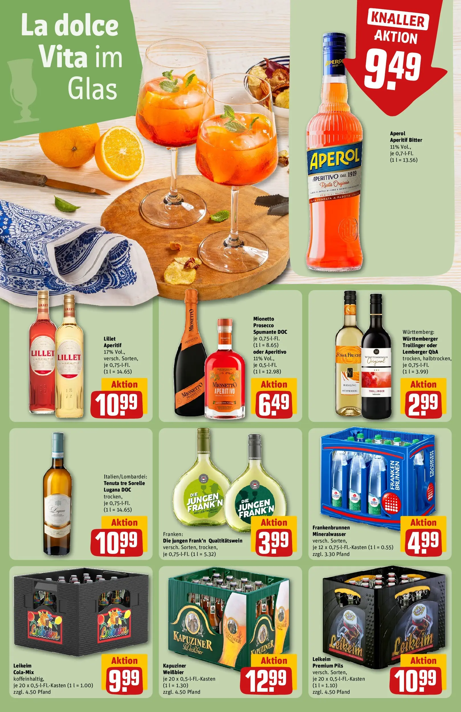 REWE Prospekt ab 15.03.2026 zum Blättern » Angebote | Seite: 25 | Produkte: Weißbier, Pils, Lillet, Aperol
