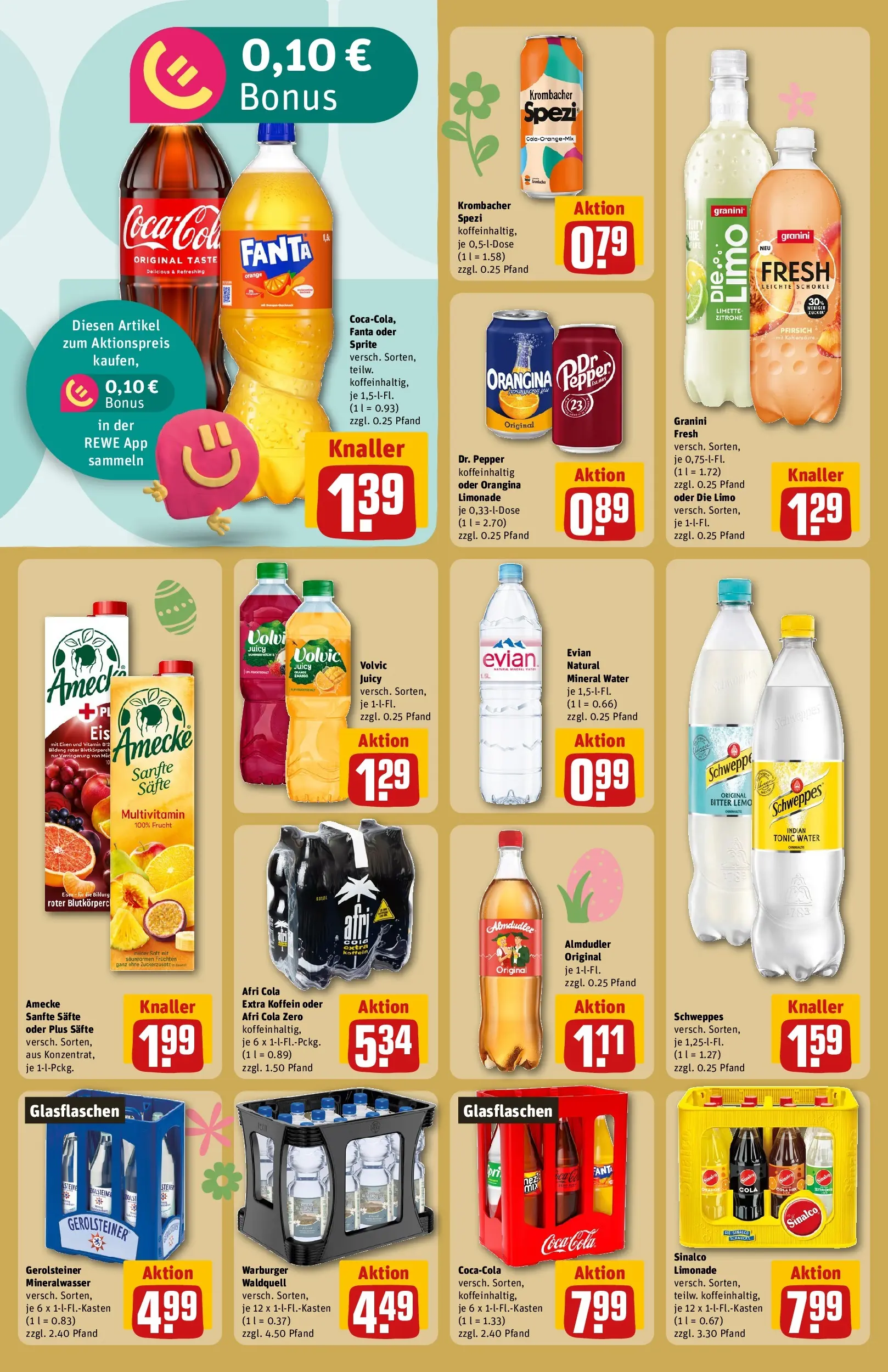 REWE Prospekt ab 15.03.2026 zum Blättern » Angebote | Seite: 18 | Produkte: Coca cola, Fanta, Limonade, Mineralwasser