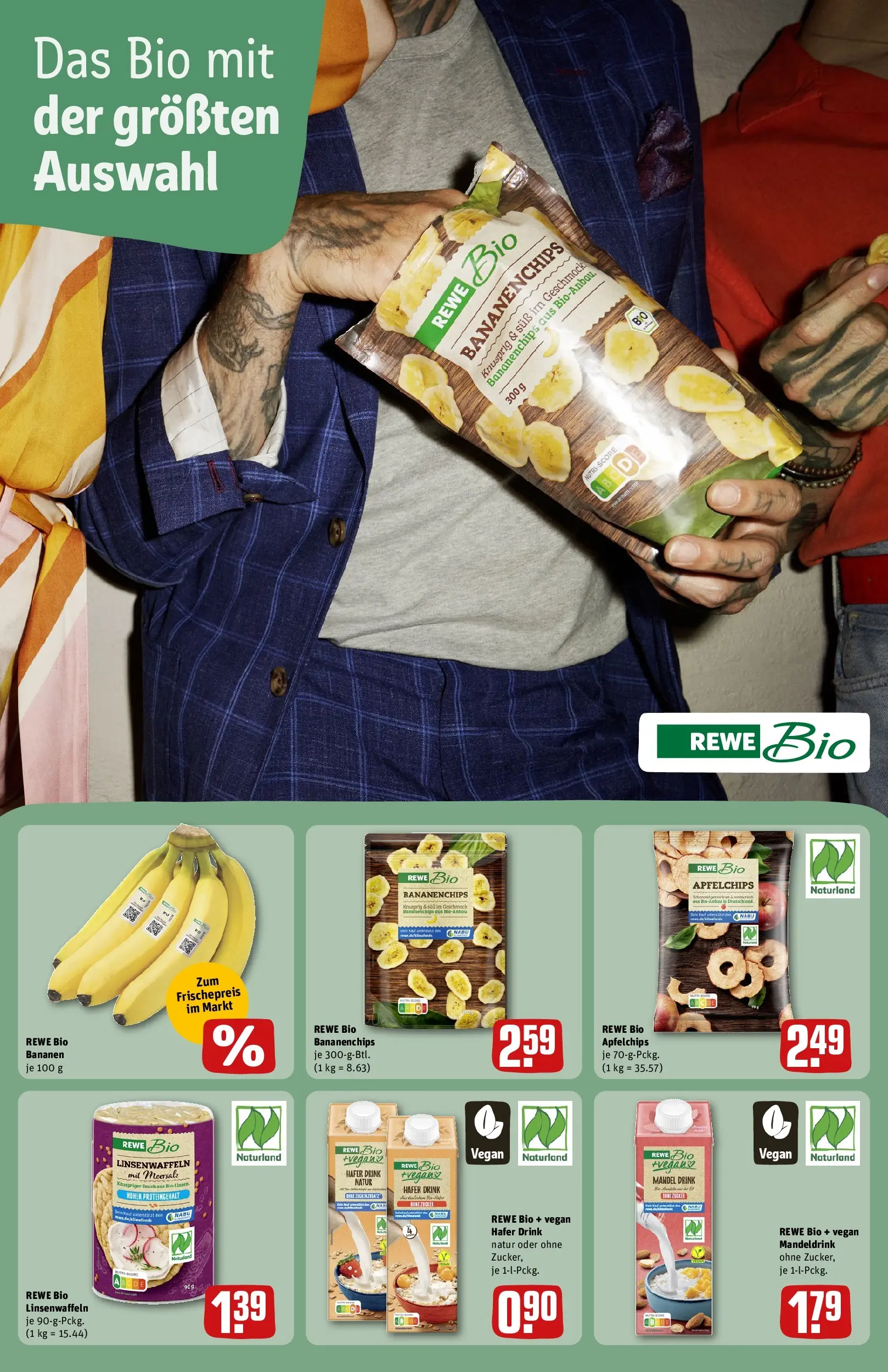 REWE Prospekt ab 15.03.2026 zum Blättern » Angebote | Seite: 24 | Produkte: Bananen, Apple, Chips