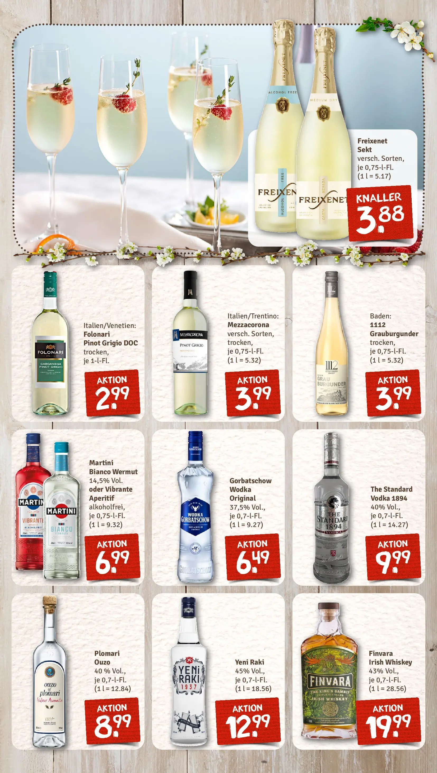 REWE Prospekt ab 15.03.2026 zum Blättern » Angebote | Seite: 10 | Produkte: Ouzo, Vodka, Whiskey, Ouzo plomari