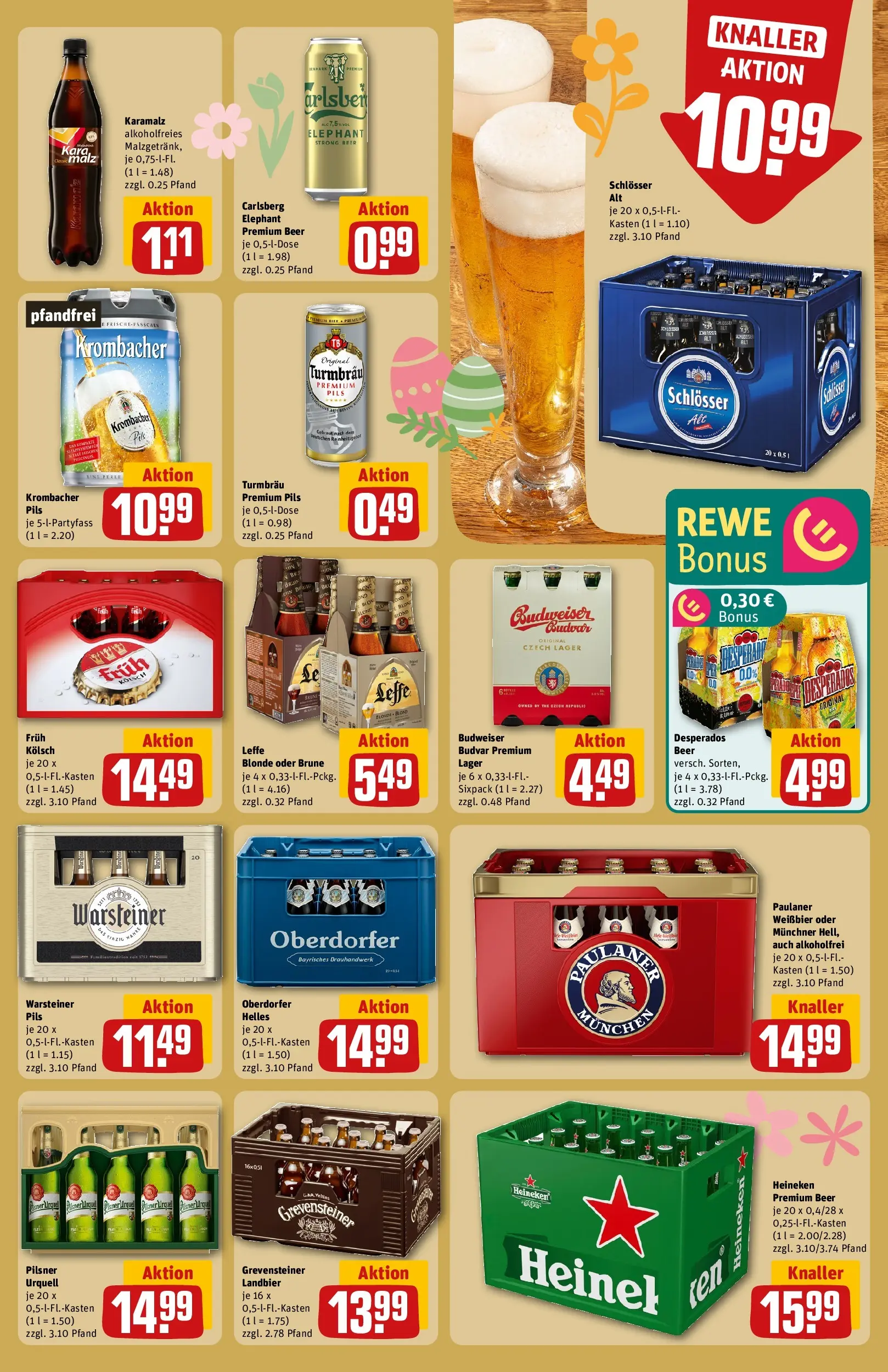 REWE Prospekt ab 15.03.2026 zum Blättern » Angebote | Seite: 19 | Produkte: Weißbier, Warsteiner, Desperados, Paulaner