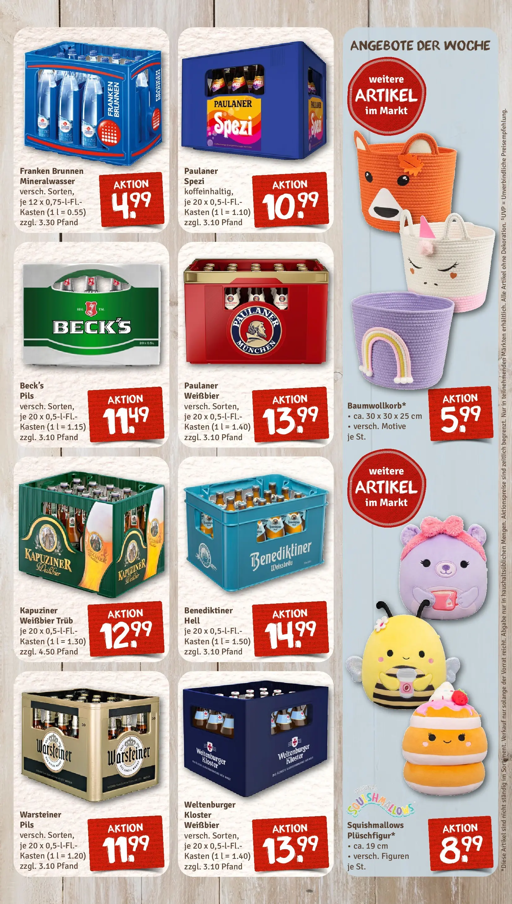 REWE Prospekt ab 15.03.2026 zum Blättern » Angebote | Seite: 7 | Produkte: Weißbier, Mineralwasser, Benediktiner hell, Warsteiner