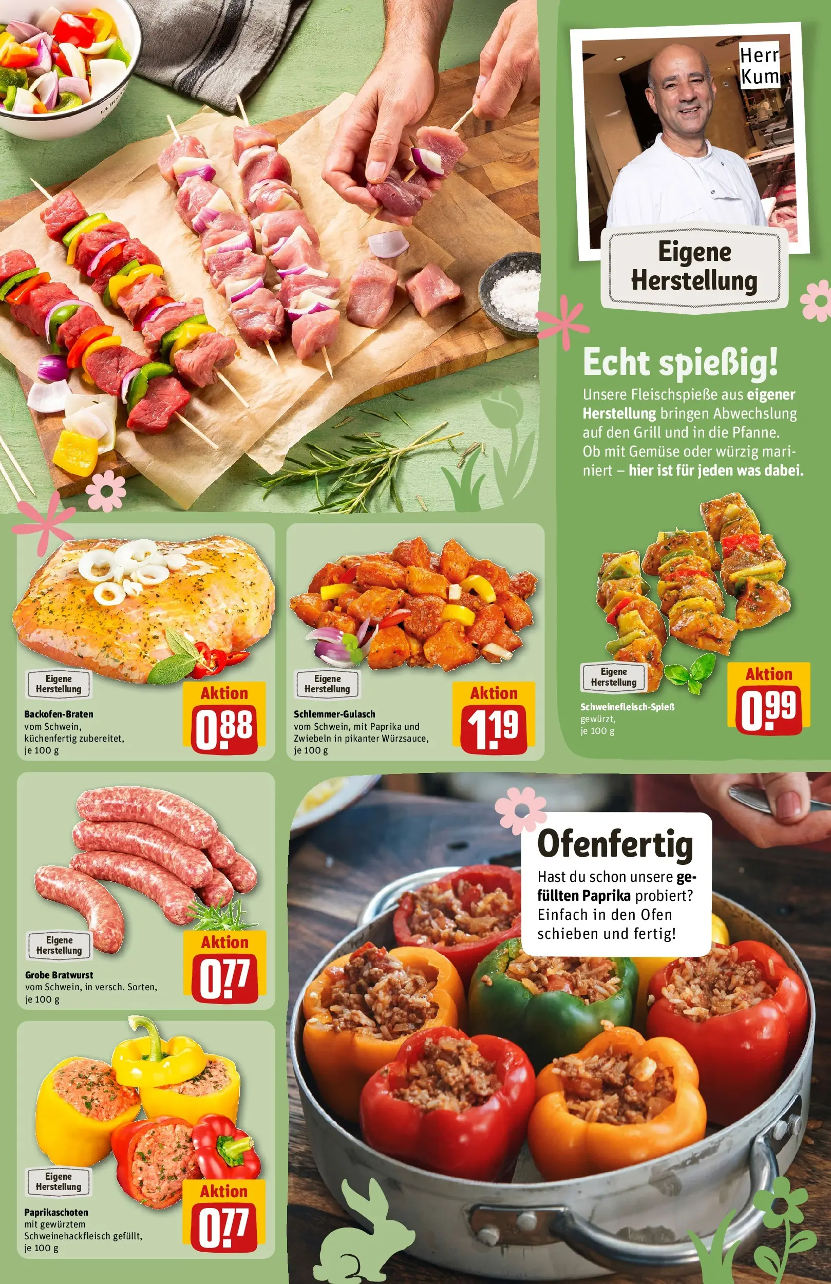 REWE Prospekt ab 15.03.2026 zum Blättern » Angebote | Seite: 15 | Produkte: Ofen, Grill, Zwiebeln, Paprika