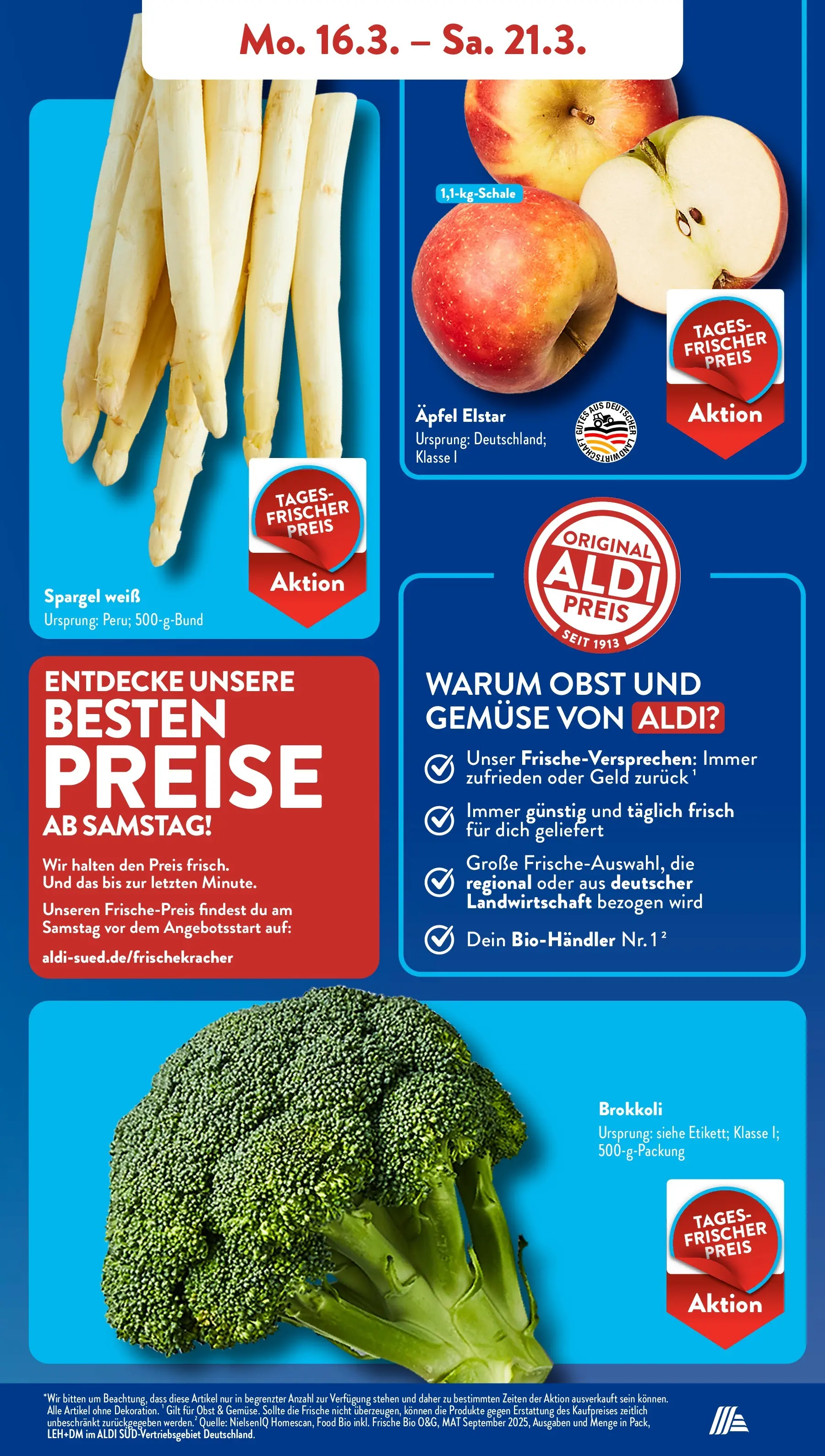 Aldi Süd - Aldi Süd: Wochenangebote (ab 15.03.2026) zum Blättern | Seite: 5 | Produkte: Äpfel, Spargel, Obst, Brokkoli