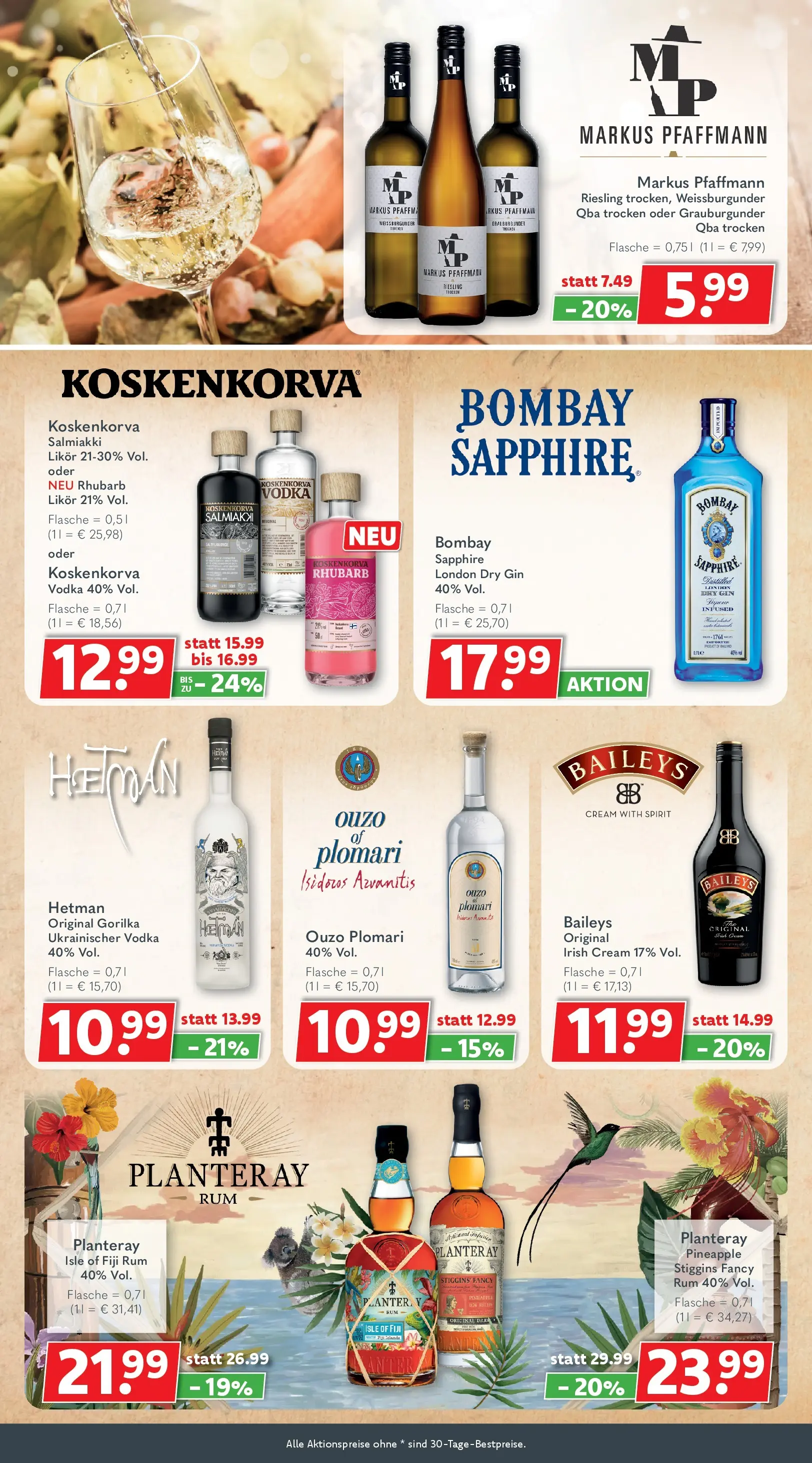 Getränkeland - Getränkeland: Getränkeangebote (ab 16.03.2026) zum Blättern | Seite: 7 | Produkte: Ouzo, Likör, Rum, Gin