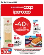 COOP 40 prodotti al -40% - al 25.03.2026