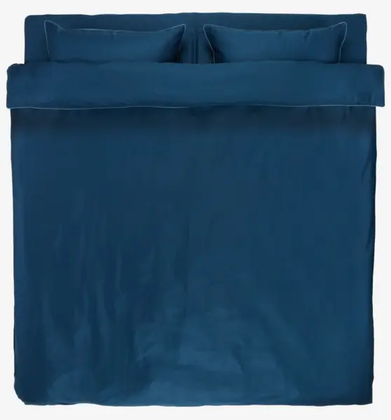 JYSK Lenjerie pat+cearșaf satinată SANNA 200x220 bleumarin