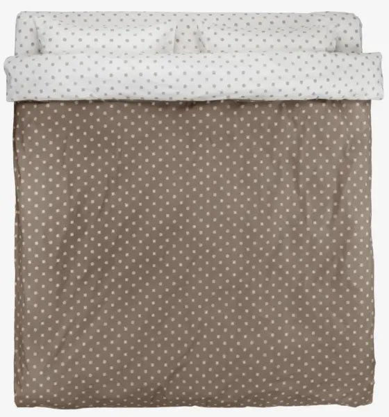 JYSK Lenjerie pat+cearșaf BIANA 200x220 nisipie