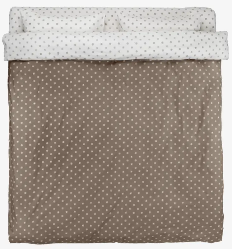 JYSK Lenjerie pat+cearșaf BIANA 200x220 nisipie