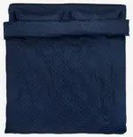 JYSK JYSK Lenjerie pat+cearșaf satinată STELLA 200x220 albastră - p&acirc;nă la 23-09-26