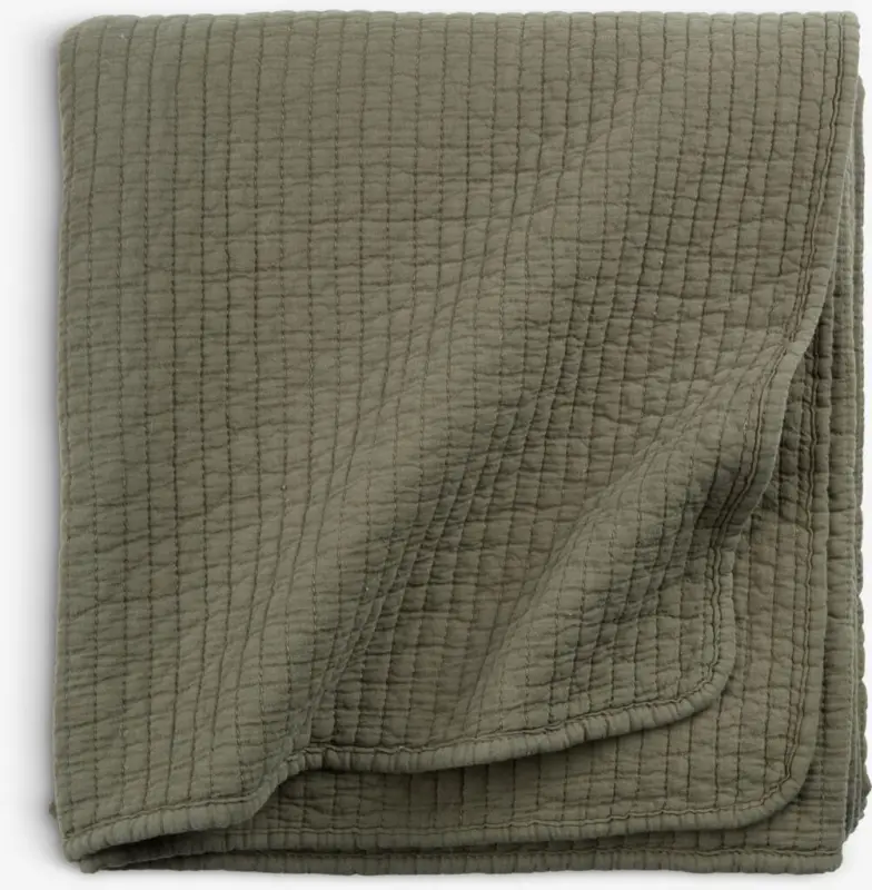 JYSK Pătură matlasată SIVBLOM 130x180 verde &icirc;nchis