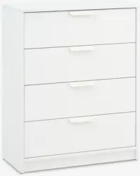 JYSK Comodă 4 sertare JENSLEV albă