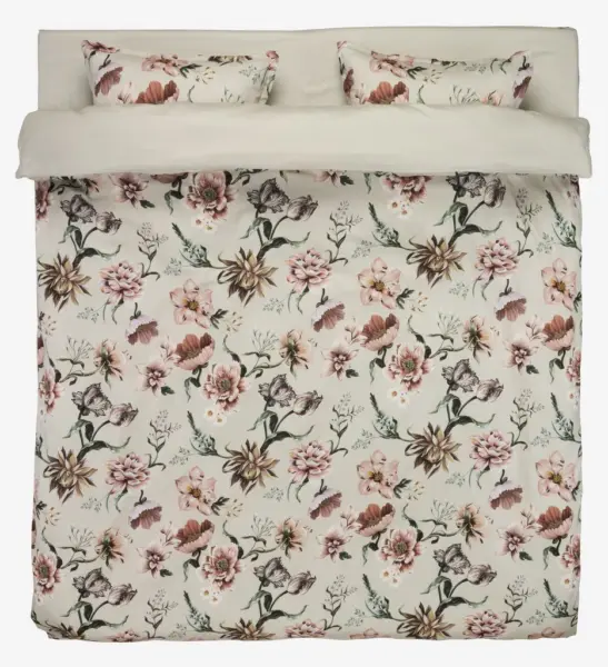 JYSK Lenjerie pat+cearșaf satinată ESTHER 200x220 natur