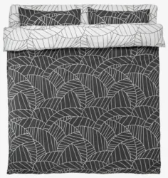 JYSK Lenjerie pat+cearșaf percal PAULA 200x220 alb/gri