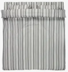 JYSK Lenjerie pat+cearșaf IDA 200x220 alb/negru