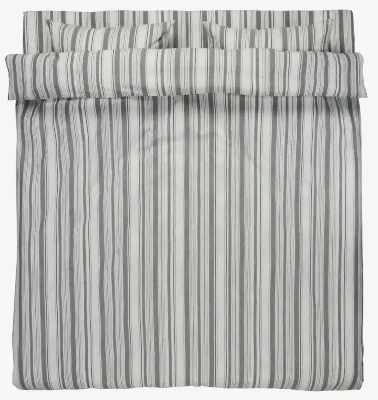 JYSK Lenjerie pat+cearșaf IDA 200x220 alb/negru