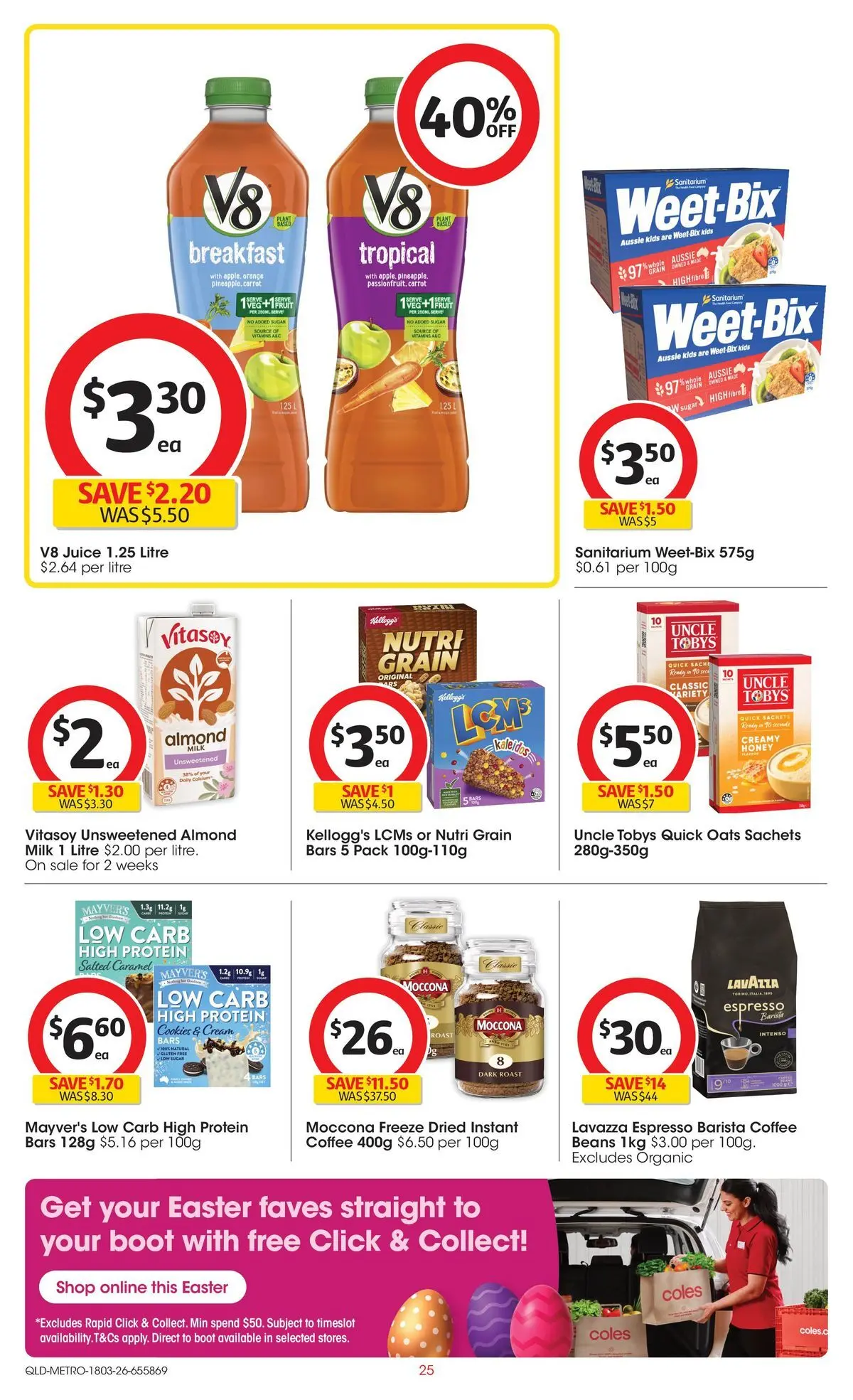 ﻿Coles catalogue valid from 18/03/2026 > Online Australia | Page: 25 | Products: Milk, Coffee, Juice, Honey