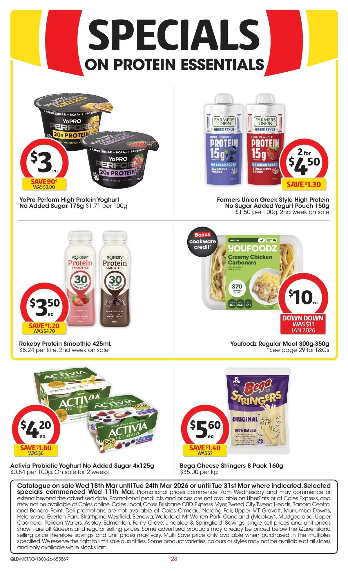 ﻿Coles catalogue valid from 18/03/2026 > Online Australia | Page: 28 | Products: Yoghurt, Chocolate, Chicken, Sugar