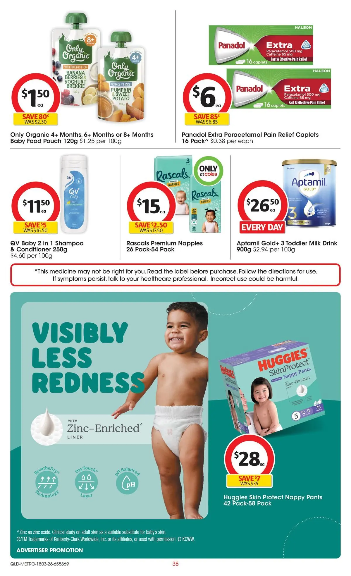 ﻿Coles catalogue valid from 18/03/2026 > Online Australia | Page: 38 | Products: Milk, Yoghurt, Baby food, Zinc