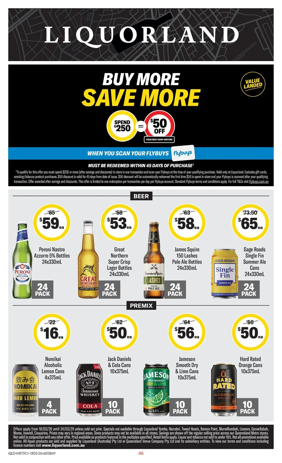 ﻿Coles catalogue valid from 18/03/2026 > Online Australia | Page: 46 | Products: Beer, Whiskey, Lime, Date
