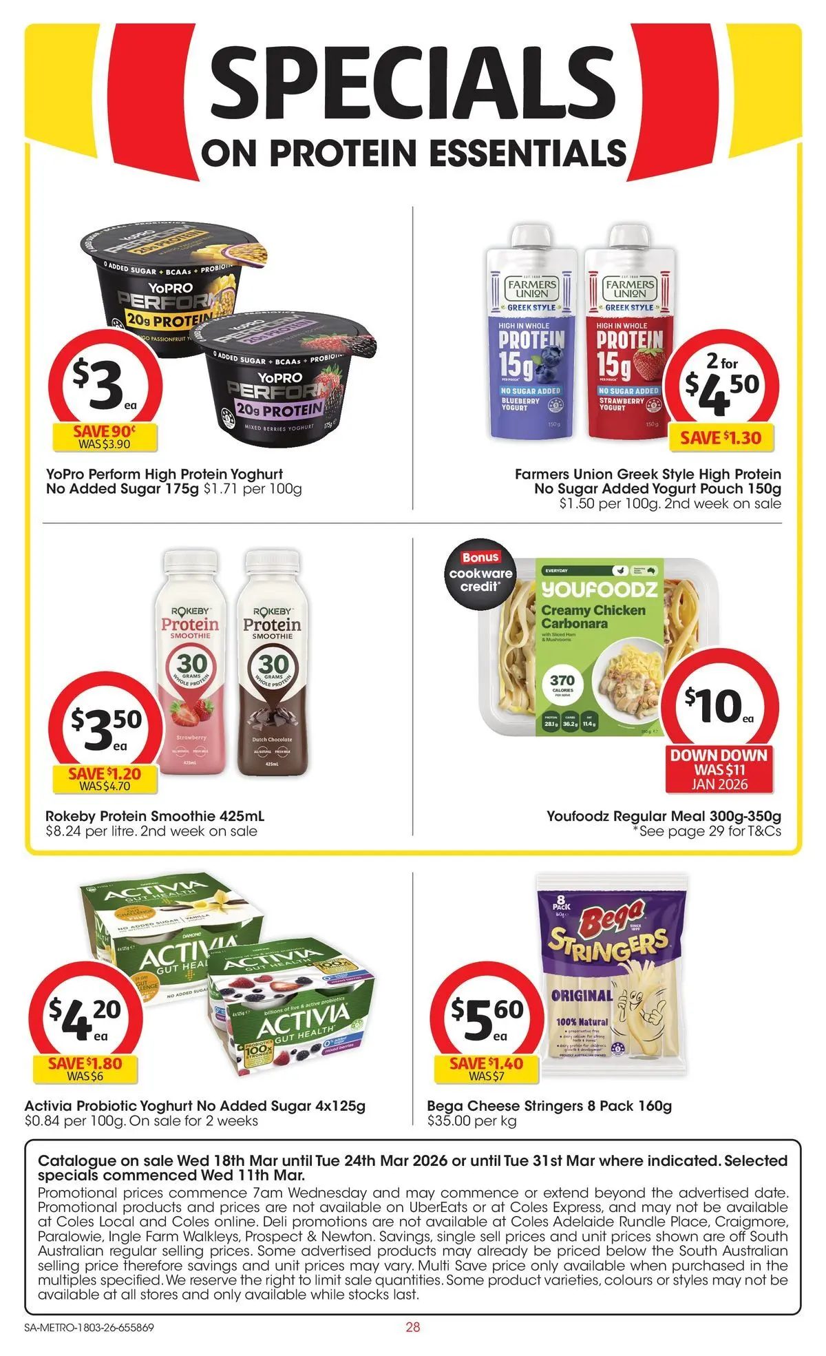 ﻿Coles catalogue valid from 18/03/2026 > Online Australia | Page: 28 | Products: Chocolate, Ham, Cookware, Sugar