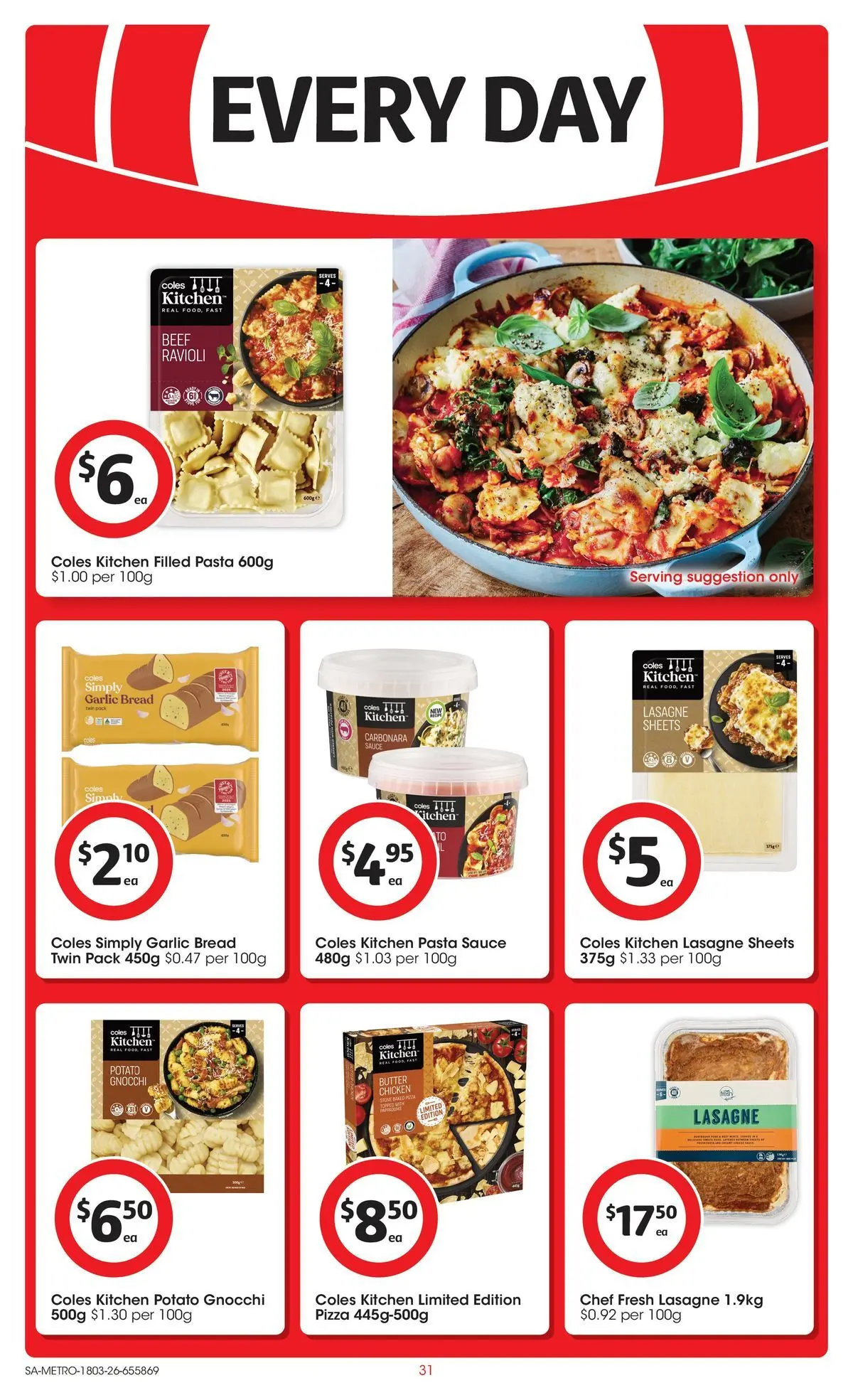 ﻿Coles catalogue valid from 18/03/2026 > Online Australia | Page: 31 | Products: Butter, Bread, Beef, Garlic