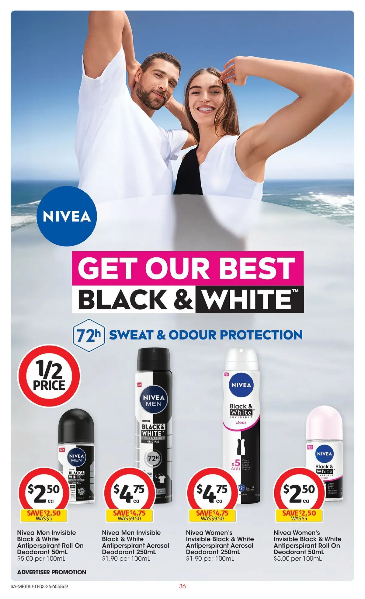 ﻿Coles catalogue valid from 18/03/2026 > Online Australia | Page: 36 | Products: Deodorant, Antiperspirant