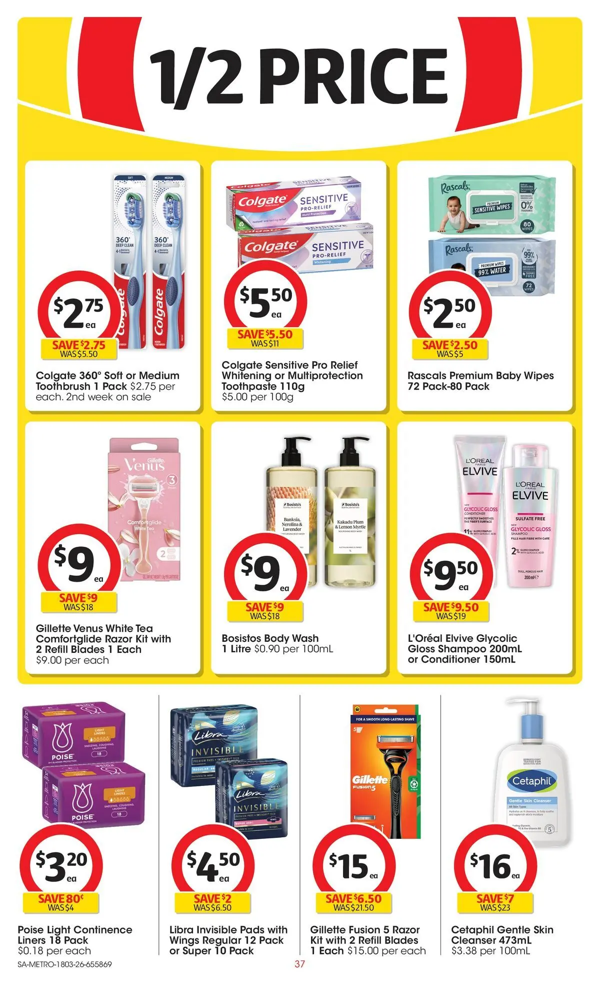 ﻿Coles catalogue valid from 18/03/2026 > Online Australia | Page: 37 | Products: Light, Toothpaste, Water, Lemon