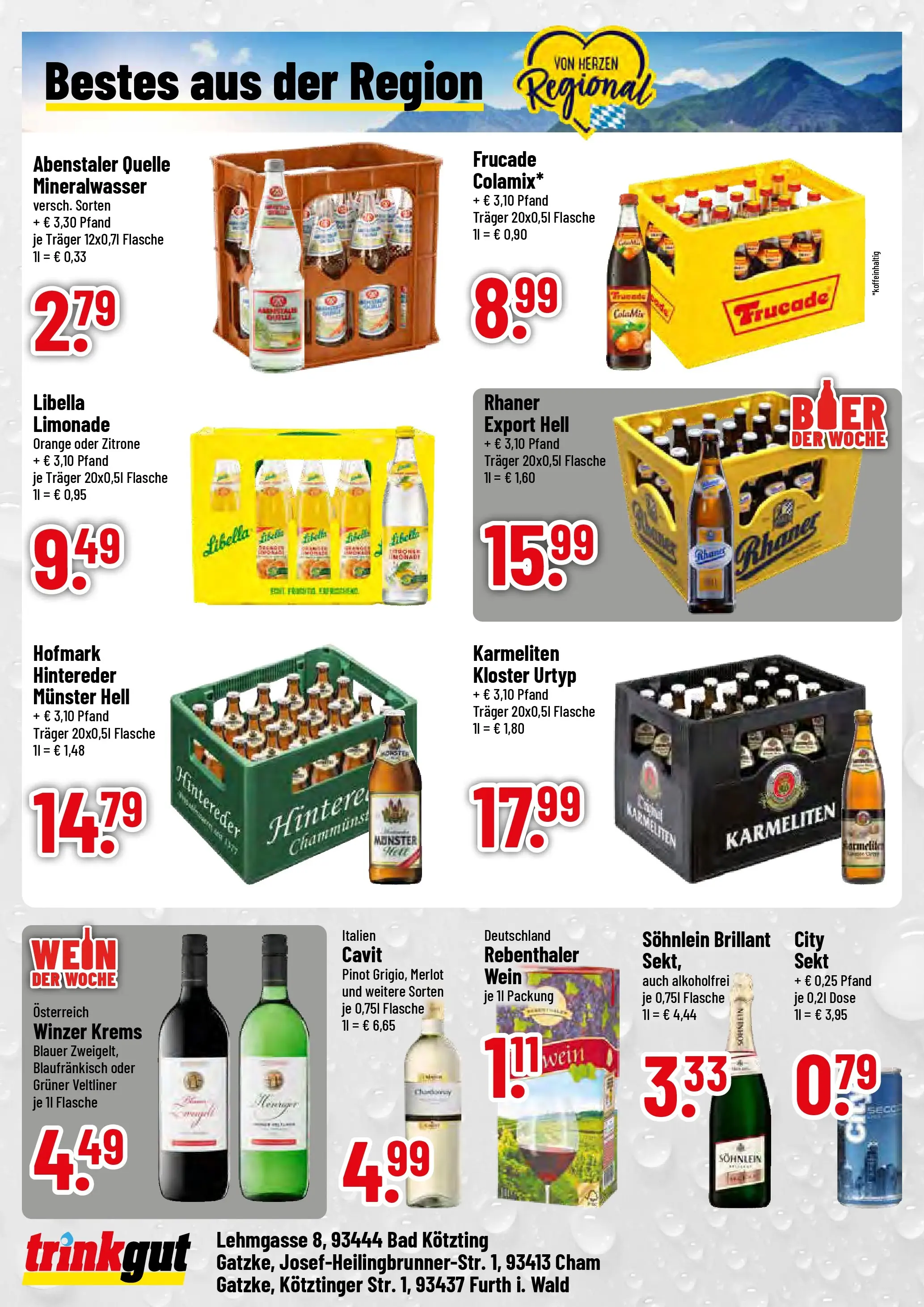 Trinkgut - trinkgut: Wochenangebote (ab 15.03.2026) » Angebote online | Seite: 4 | Produkte: Sekt, Merlot, Mineralwasser, Zitrone