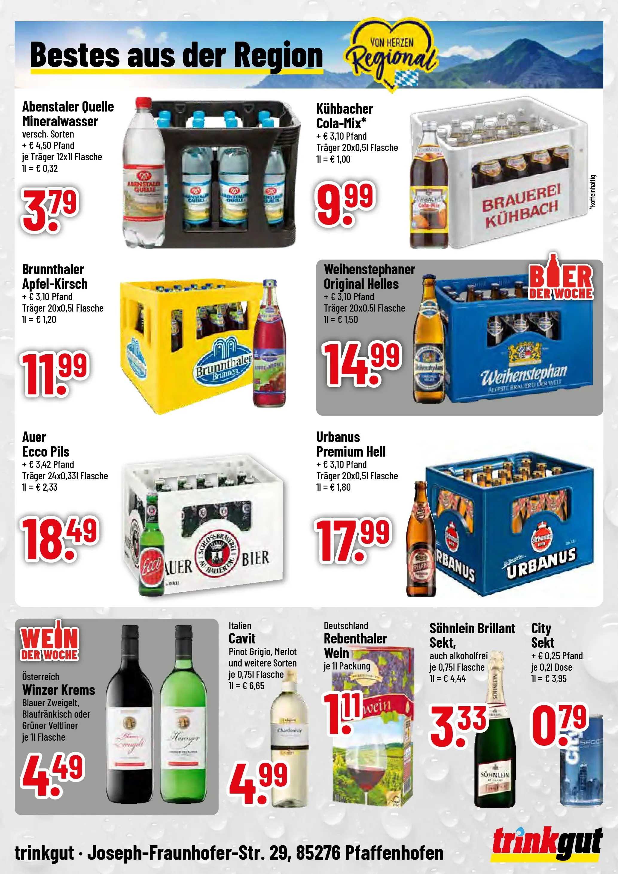 Trinkgut - trinkgut: Wochenangebote (ab 15.03.2026) » Angebote online | Seite: 4 | Produkte: Sekt, Merlot, Mineralwasser, Wein