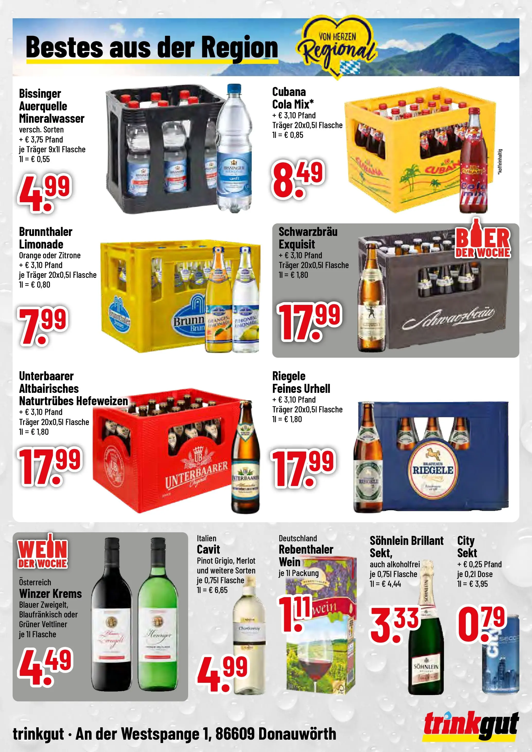Trinkgut - trinkgut: Wochenangebote (ab 15.03.2026) » Angebote online | Seite: 4 | Produkte: Merlot, Mineralwasser, Zitrone, Wein
