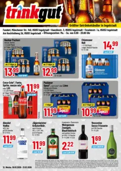 Trinkgut - trinkgut: Wochenangebote ab 15.03.2026 gültig