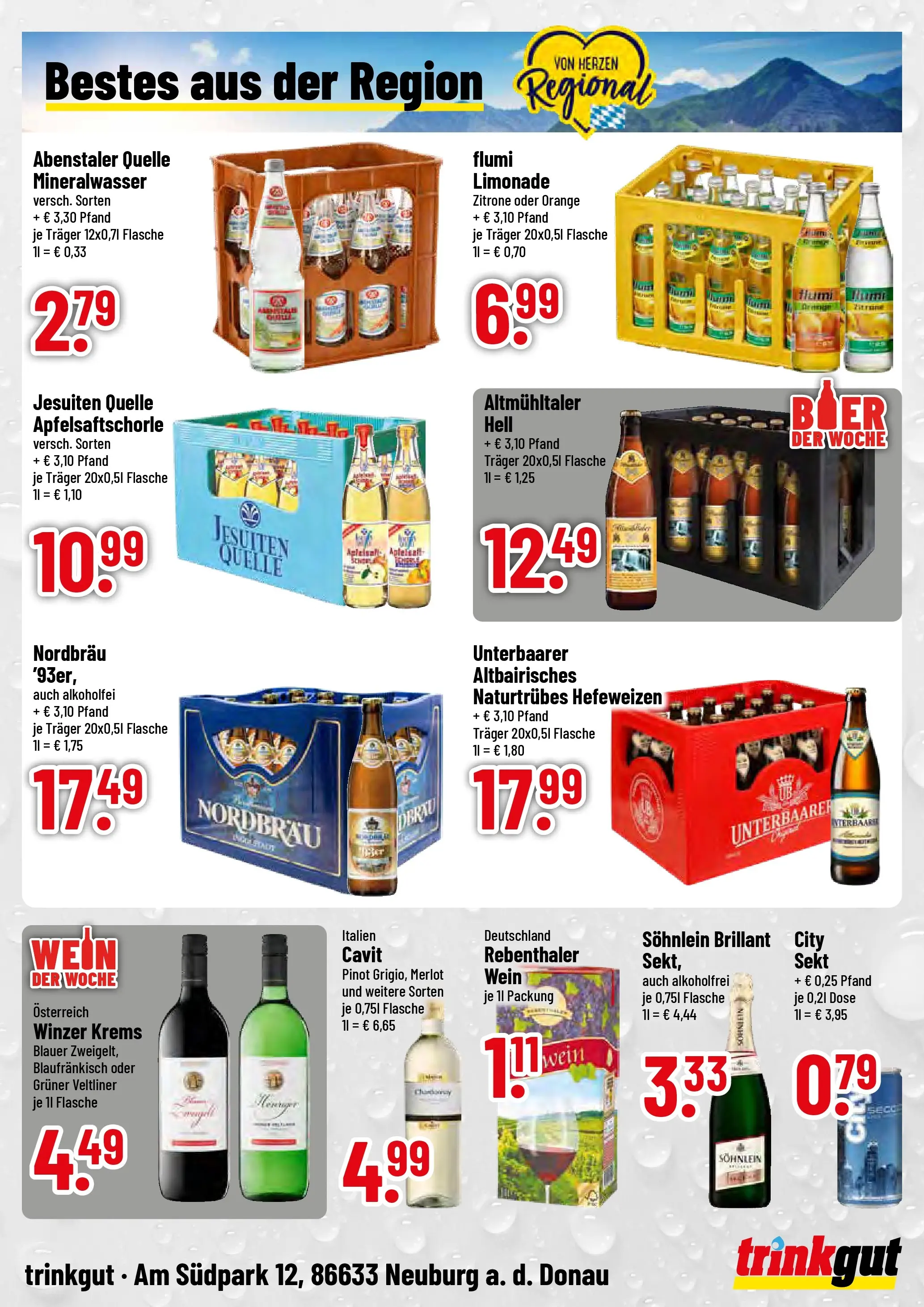 Trinkgut - trinkgut: Wochenangebote (ab 16.03.2026) » Angebote online | Seite: 4 | Produkte: Merlot, Apfelsaft, Mineralwasser, Zitrone
