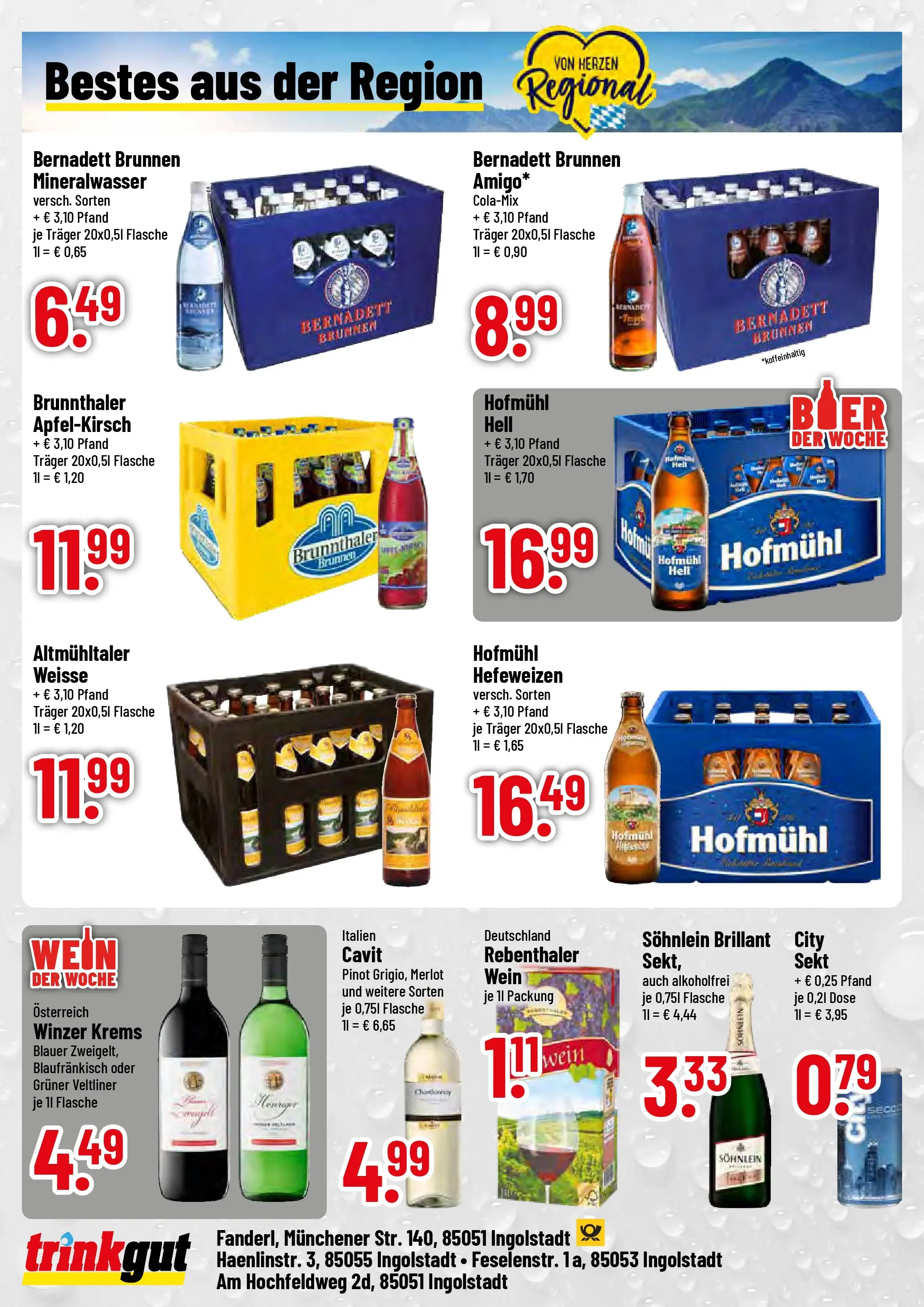Trinkgut - trinkgut: Wochenangebote (ab 15.03.2026) » Angebote online | Seite: 4 | Produkte: Sekt, Merlot, Mineralwasser, Wein