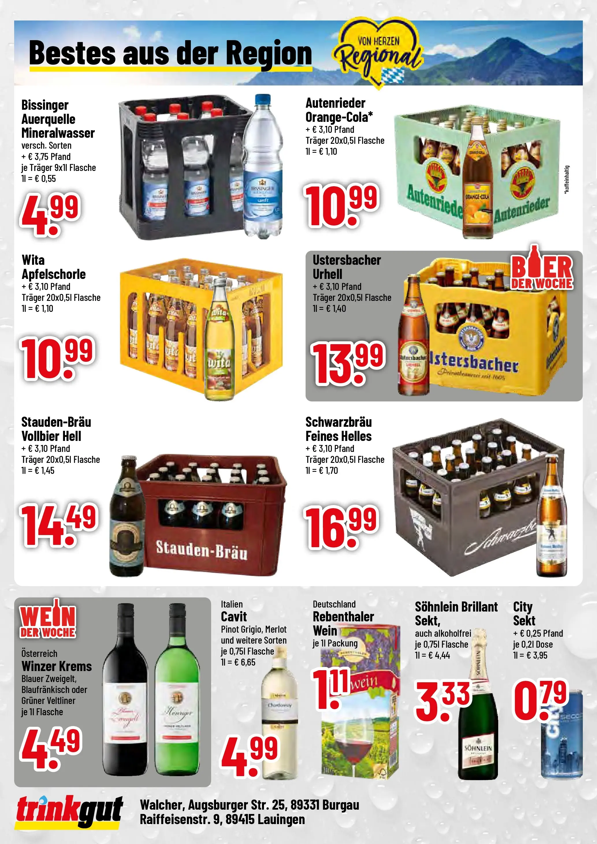 Trinkgut - trinkgut: Wochenangebote (ab 15.03.2026) » Angebote online | Seite: 4 | Produkte: Cola, Sekt, Mineralwasser, Wein