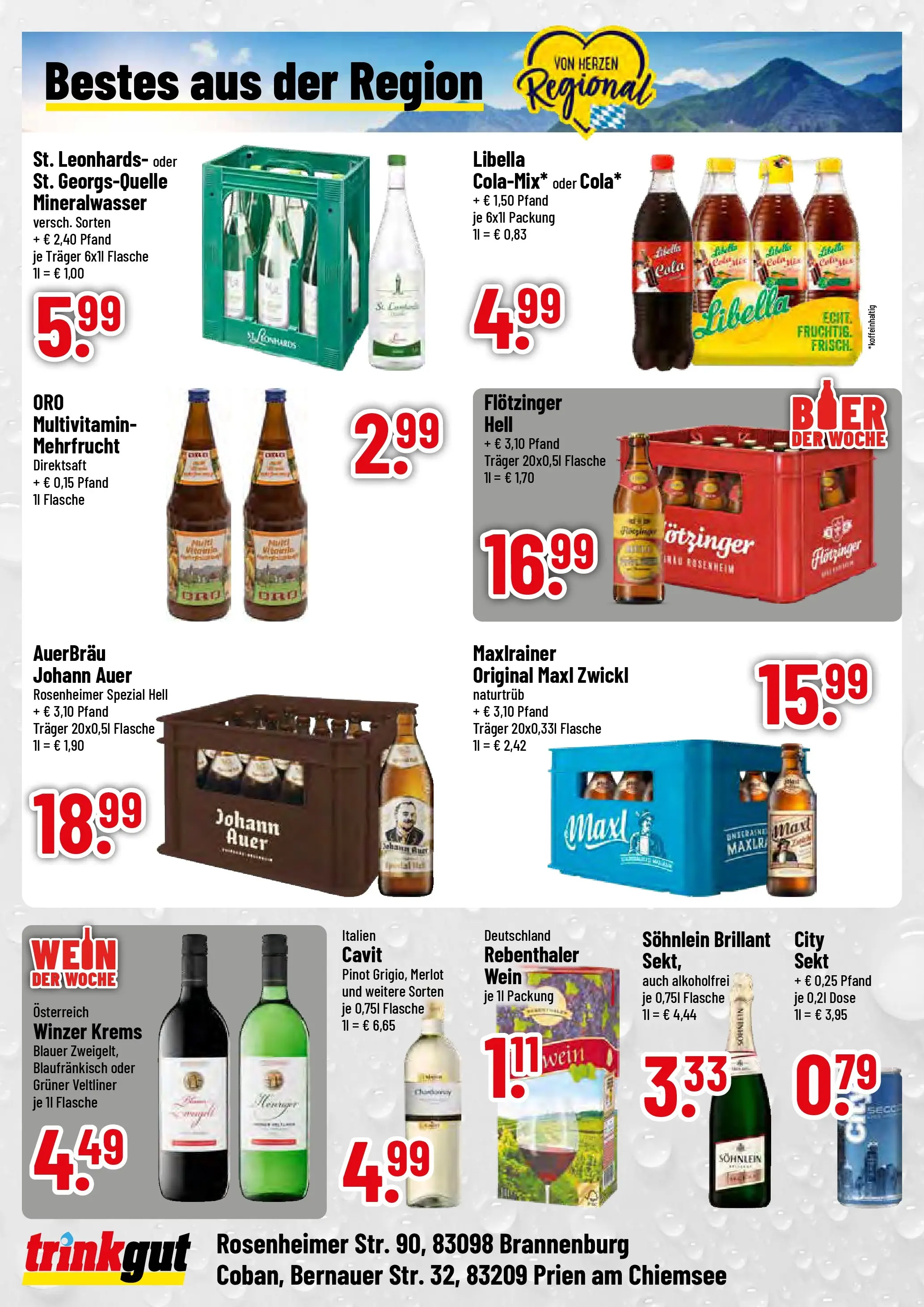 Trinkgut - trinkgut: Wochenangebote (ab 15.03.2026) » Angebote online | Seite: 4 | Produkte: Sekt, Merlot, Mineralwasser, Wein