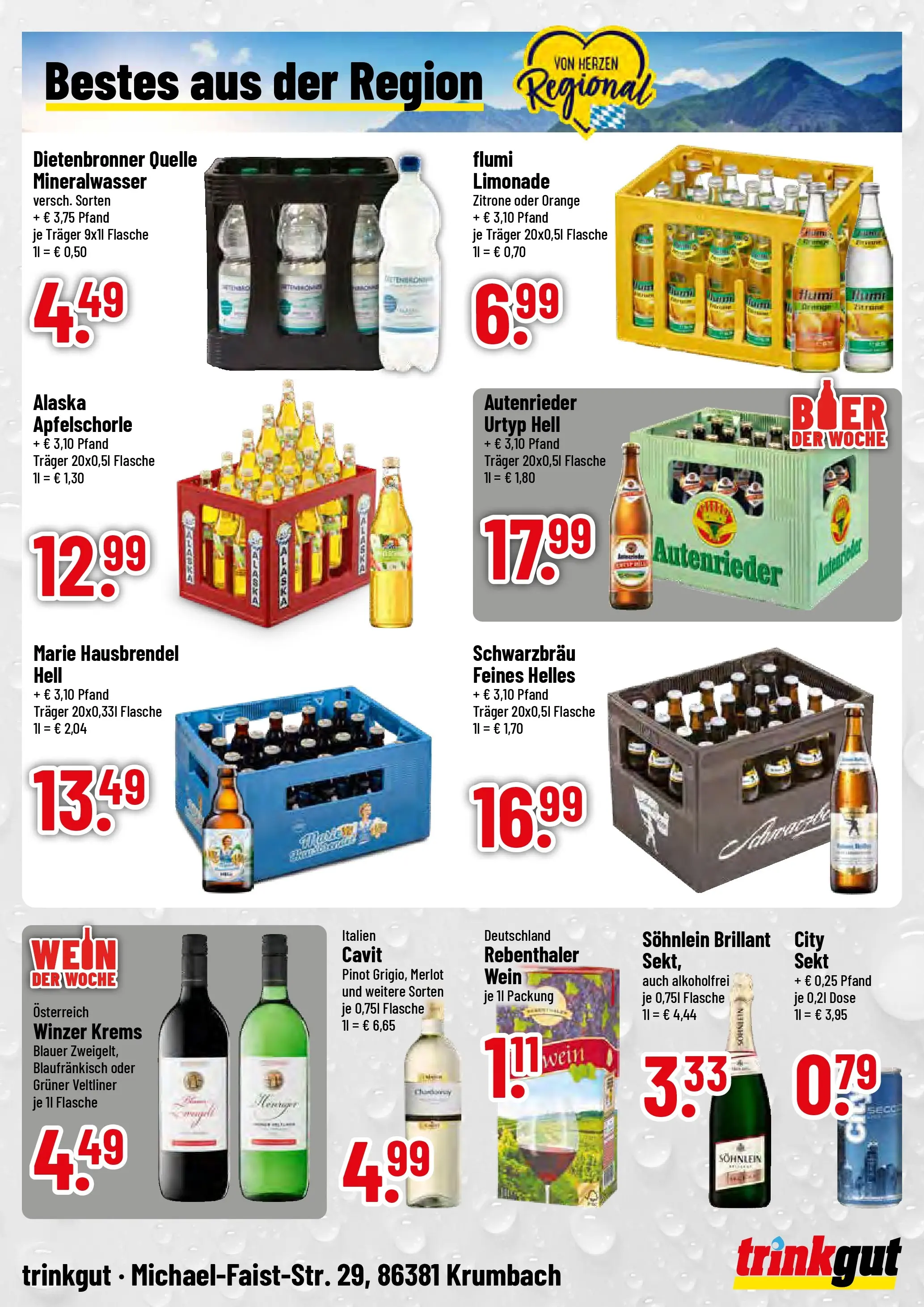 Trinkgut - trinkgut: Wochenangebote (ab 15.03.2026) » Angebote online | Seite: 4 | Produkte: Sekt, Limonade, Mineralwasser, Zitrone